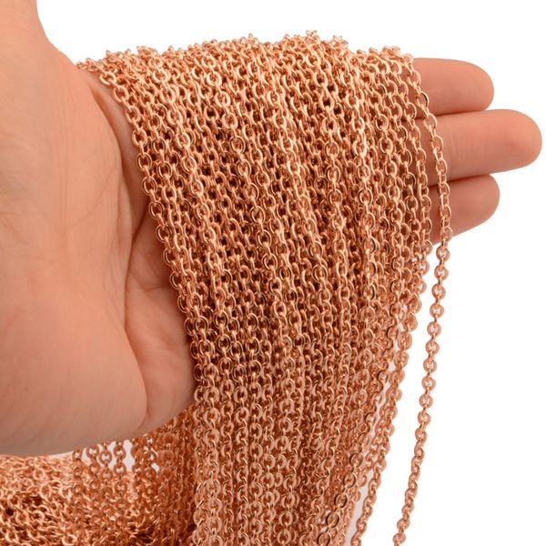 5/10/20m rose gold color 2/2.4/3.2mm wide stainless steel welding cross link chain necklace for women's diy wholesale jewelry, Silver
5/10/20m rose gold color 2/2.4/3.2mm wide stainless steel welding cross link chain necklace for women's diy wholesale jewelry, Silver