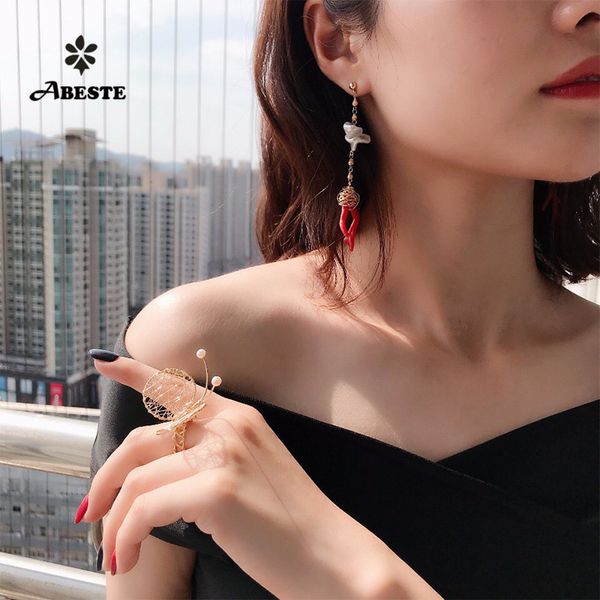 ani 14k roll gold handmade women drop earring natural irregular pearl earring fashion dangle brincos para as mulheres red coral, Golden;silver
ani 14k roll gold handmade women drop earring natural irregular pearl earring fashion dangle brincos para as mulheres red coral, Golden;silver