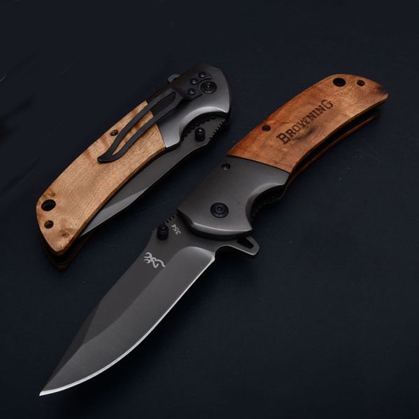 Browning 354 Flipper Folding Pocket knife 440 Titanium Plating Blade Top Quality Tactical Rescue Knives Wood Handle EDC Tools P610Q
Browning 354 Flipper Folding Pocket knife 440 Titanium Plating Blade Top Quality Tactical Rescue Knives Wood Handle EDC Tools P610Q