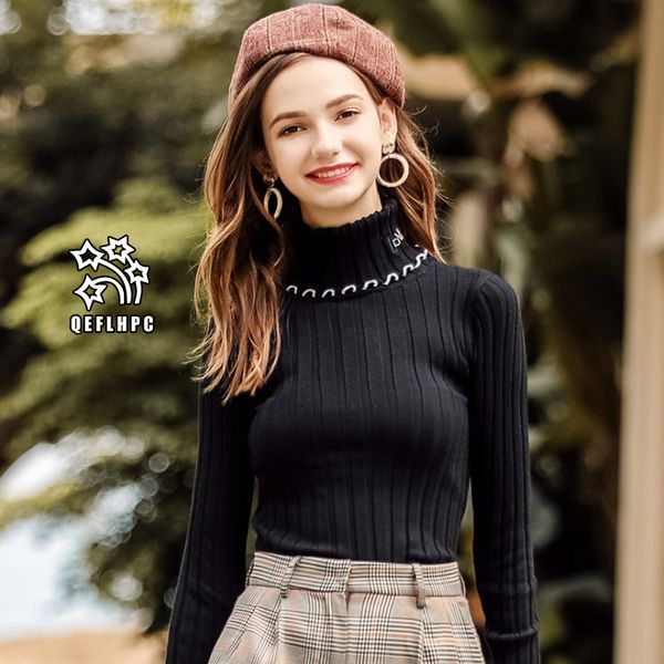 2018 fashion casual ladies blouse round collar knitted sweater winter and spring keep warm women sweaters long sleeve turtle-neck akf79021, White;black
2018 fashion casual ladies blouse round collar knitted sweater winter and spring keep warm women sweaters long sleeve turtle-neck akf79021, White;black
