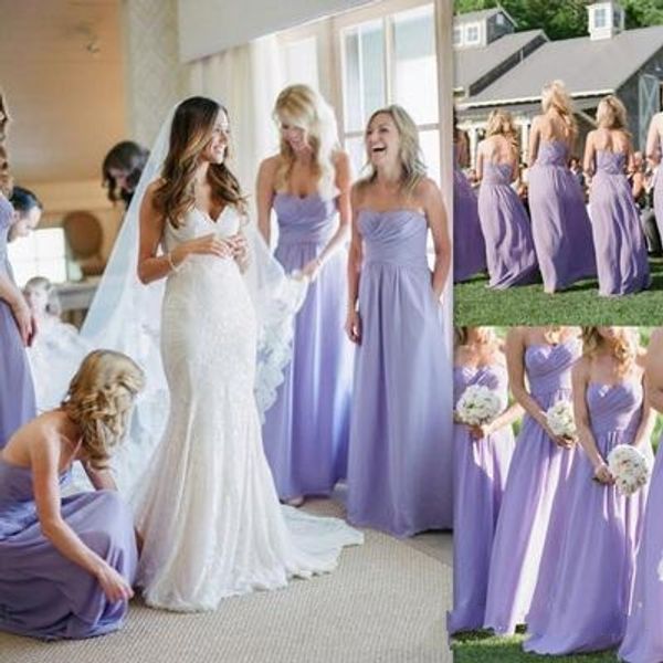 2018 new lavender chiffon strapless a-line bridesmaid dresses sleeveless long formal dresses plus size custom made wedding dresses, White;pink
2018 new lavender chiffon strapless a-line bridesmaid dresses sleeveless long formal dresses plus size custom made wedding dresses, White;pink