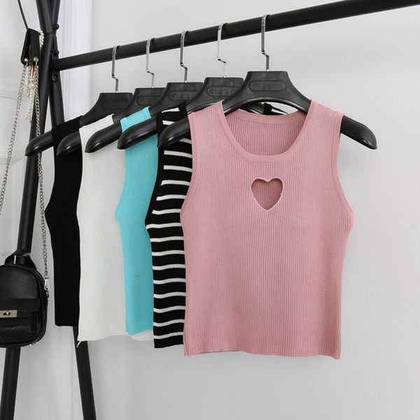 2018 new women tank heart cut out knit crop harajuku cute sleeveless midriff-baring slim short #a020, White
2018 new women tank heart cut out knit crop harajuku cute sleeveless midriff-baring slim short #a020, White