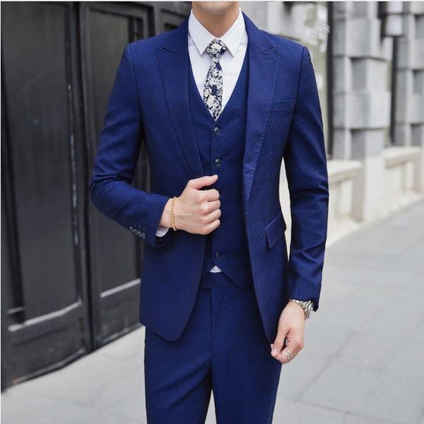 2018 autumn Men's Fashion suit Men Suits Brand Clothing High Quality Wedding Dress chiffon suit Formal Prom Suits Mens (Vest+Coat+Pant, White;black
2018 autumn Men's Fashion suit Men Suits Brand Clothing High Quality Wedding Dress chiffon suit Formal Prom Suits Mens (Vest+Coat+Pant, White;black