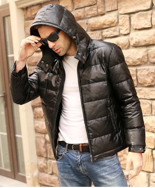 new arrival man's genuine sheepskin leather coat duck down jacket with a hood hat for male black plus large big size xxxl 3xl
new arrival man's genuine sheepskin leather coat duck down jacket with a hood hat for male black plus large big size xxxl 3xl