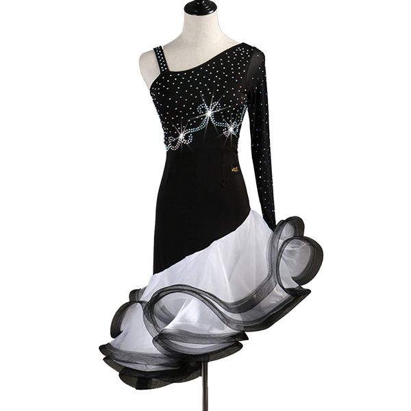 latin dance dress women girls latin salsa dance competition dresses samba costumes d0510 black fluffy hem rhinestones long sleeve, Black;red
latin dance dress women girls latin salsa dance competition dresses samba costumes d0510 black fluffy hem rhinestones long sleeve, Black;red