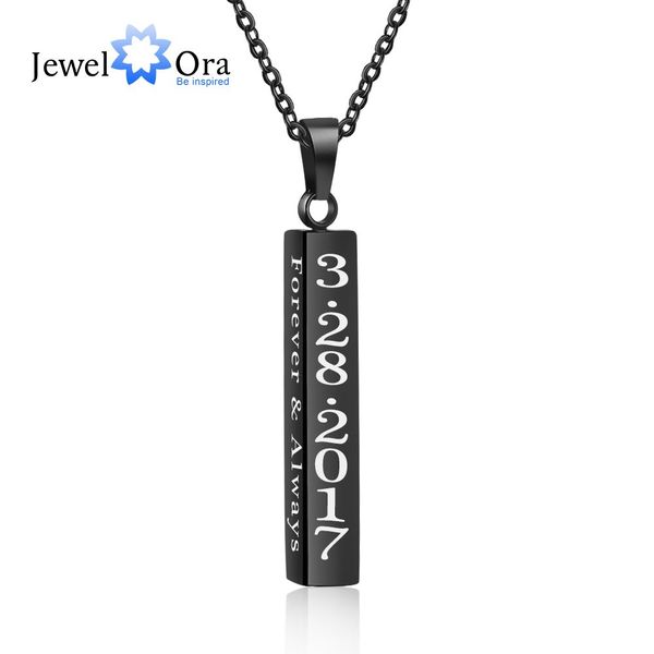 engraved name necklace personalised gift black color strip pendant stainless steel necklaces & pendants (jewelora ne102646, Silver
engraved name necklace personalised gift black color strip pendant stainless steel necklaces & pendants (jewelora ne102646, Silver