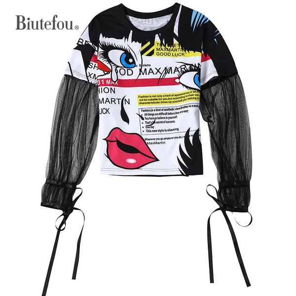 2018 autumn gauze patchwork long sleeve t-shirts women slim chic bow t-shirts, White
2018 autumn gauze patchwork long sleeve t-shirts women slim chic bow t-shirts, White