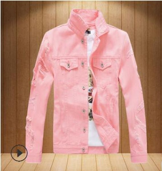 pink-hole denim jacket men's version of trend spring and autumn style casual men's jacket handsome clothes autumn d209, Black;brown
pink-hole denim jacket men's version of trend spring and autumn style casual men's jacket handsome clothes autumn d209, Black;brown