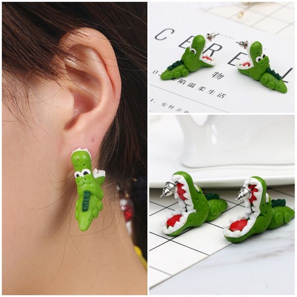 3d alligator polymer clay earrings handmade biting your ear animal polymer clay stud earrings for girls women christmas gift d444l, Golden;silver
3d alligator polymer clay earrings handmade biting your ear animal polymer clay stud earrings for girls women christmas gift d444l, Golden;silver