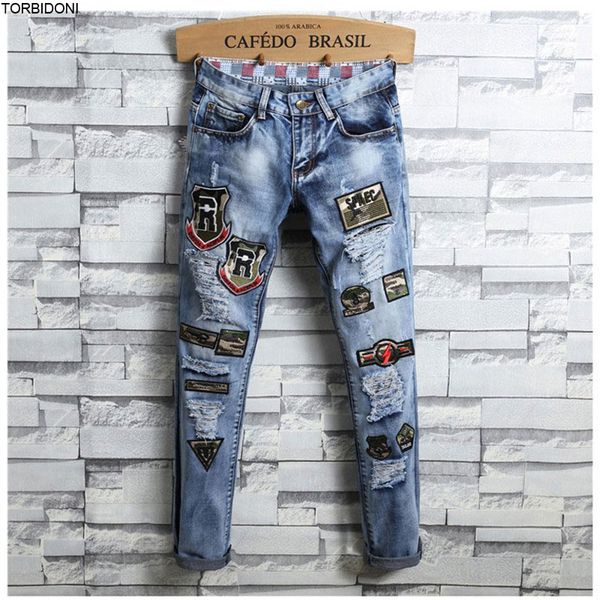 harajuku embroidery denim jeans mens patchwork jeans casual biker slim straight pants fashion male designer splice size 38, Blue
harajuku embroidery denim jeans mens patchwork jeans casual biker slim straight pants fashion male designer splice size 38, Blue