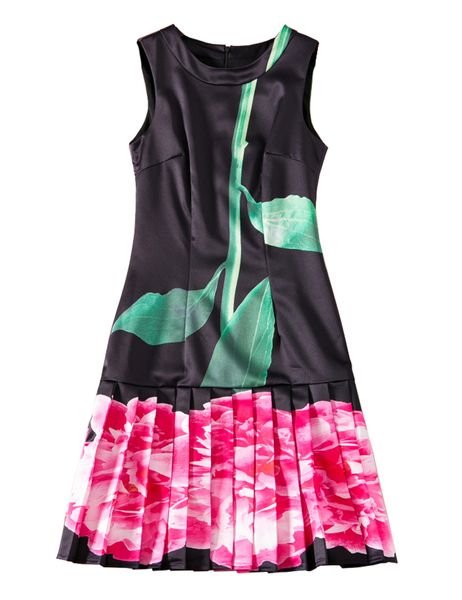 flower print women a-line dress sleeveless pleated casual dresses 05k597, Black;gray
flower print women a-line dress sleeveless pleated casual dresses 05k597, Black;gray