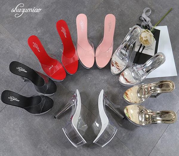 slippers summer women shoes 2018 new high heel shoes 15cm waterproof table slippers transparent crystal wedding, Black
slippers summer women shoes 2018 new high heel shoes 15cm waterproof table slippers transparent crystal wedding, Black