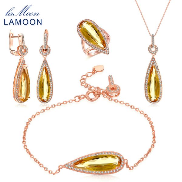 lamoon luxury 925-sterling-silver 4pcs jewelry sets natural big citrine s925 fine jewellery for women wedding gift v047-1, Black
lamoon luxury 925-sterling-silver 4pcs jewelry sets natural big citrine s925 fine jewellery for women wedding gift v047-1, Black