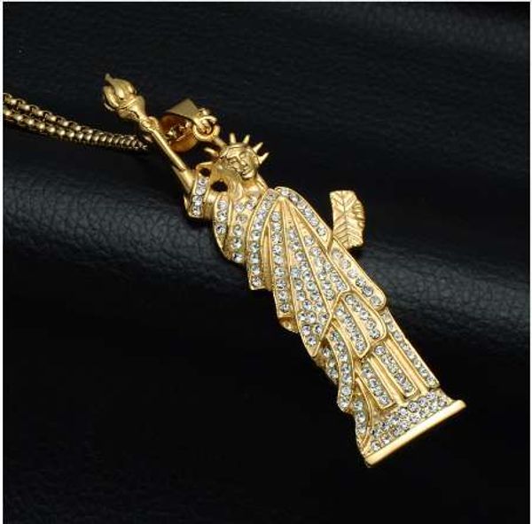hip hop iced out bling stainless steel statue of liberty pendant necklaces for men women jewelry friend gift, Silver
hip hop iced out bling stainless steel statue of liberty pendant necklaces for men women jewelry friend gift, Silver