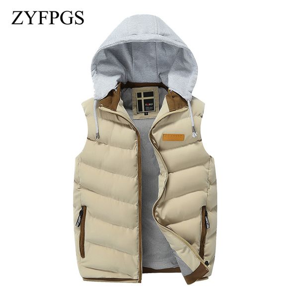 zyfpgs men sleeveless jacket winter vest with hat male many pockets vest slim mens warm large size waistcoat 821, Black;white
zyfpgs men sleeveless jacket winter vest with hat male many pockets vest slim mens warm large size waistcoat 821, Black;white