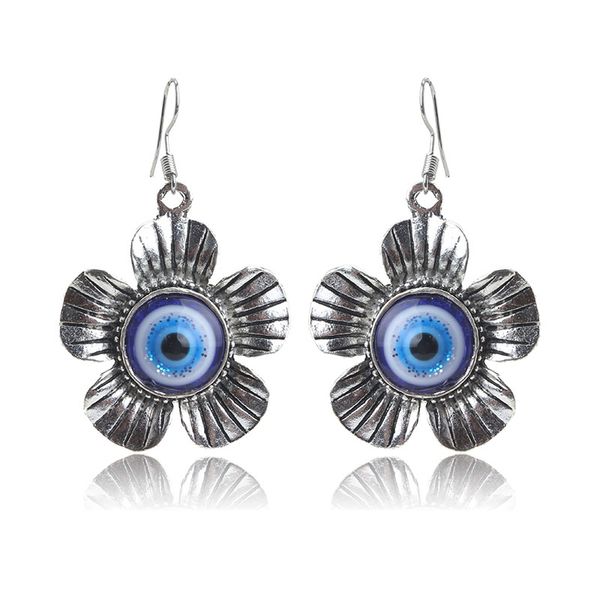 1 pair evil eye fashion blue zinc alloy flower earring jewelry charm for girl gift birth day party jewelry accessories, Silver
1 pair evil eye fashion blue zinc alloy flower earring jewelry charm for girl gift birth day party jewelry accessories, Silver