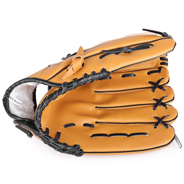 

outdoor sports brown practice left hand baseball glove softball equipment with flex-action heels for sure catching, Black