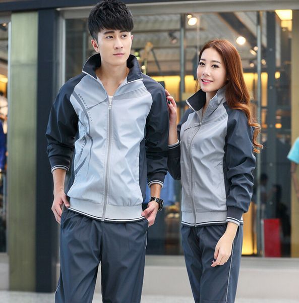 sportswear two-piece autumn new color matching lovers sports casual sportswear cardigan running clothes, White;black
sportswear two-piece autumn new color matching lovers sports casual sportswear cardigan running clothes, White;black