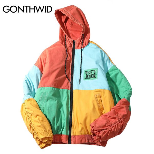 gonthwid vintage color block patchwork thick jackets parka hip hop full zip hoodie streetwear winter fashion casual loose jacket, Black
gonthwid vintage color block patchwork thick jackets parka hip hop full zip hoodie streetwear winter fashion casual loose jacket, Black