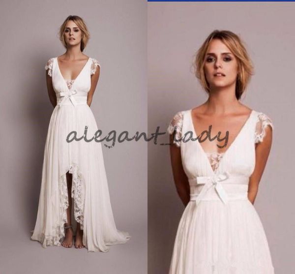 2018 Modest Beach Wedding Dresses with Lace High Low Country Wedding Dress New Fashion Bridal Gown Robe Mariage Vestido de Novia
2018 Modest Beach Wedding Dresses with Lace High Low Country Wedding Dress New Fashion Bridal Gown Robe Mariage Vestido de Novia
