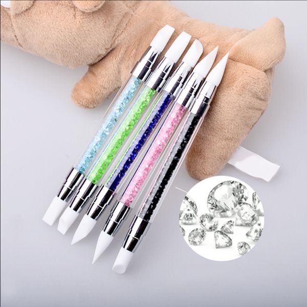 5pcs 2 ways dual silicone heads rhinestone nail acarving emboss shaping hollow sculpture dotting pen manicure tool, Yellow
5pcs 2 ways dual silicone heads rhinestone nail acarving emboss shaping hollow sculpture dotting pen manicure tool, Yellow