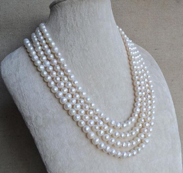 80inches long 6.5-8mm white color natural freshwater pearl necklace,perfect birthday party women gift jewellery, Black
80inches long 6.5-8mm white color natural freshwater pearl necklace,perfect birthday party women gift jewellery, Black