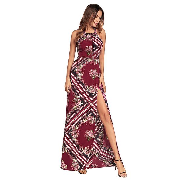 vinlin summer ladies print hanging neck halter dress stitching irregular large swing high waist dresses party dress, Black;gray
vinlin summer ladies print hanging neck halter dress stitching irregular large swing high waist dresses party dress, Black;gray