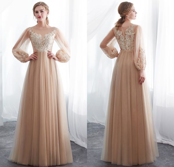 real ps 2019 designer boho champagne wedding dresses with long sleeves lace tulle country style bridal gowns cps1015, White;pink
real ps 2019 designer boho champagne wedding dresses with long sleeves lace tulle country style bridal gowns cps1015, White;pink