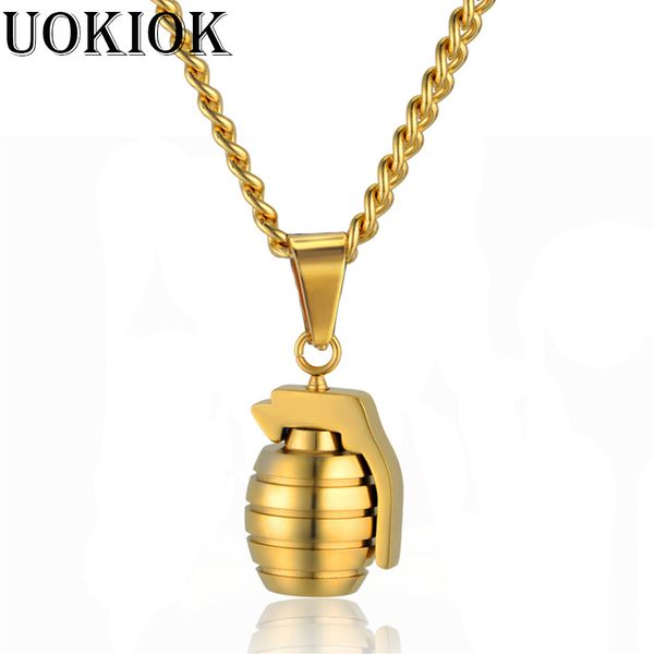 hip hop grenades bombs necklace pendant hiphop women men jewelry gold/black color stainless steel antitank necklace, Silver
hip hop grenades bombs necklace pendant hiphop women men jewelry gold/black color stainless steel antitank necklace, Silver