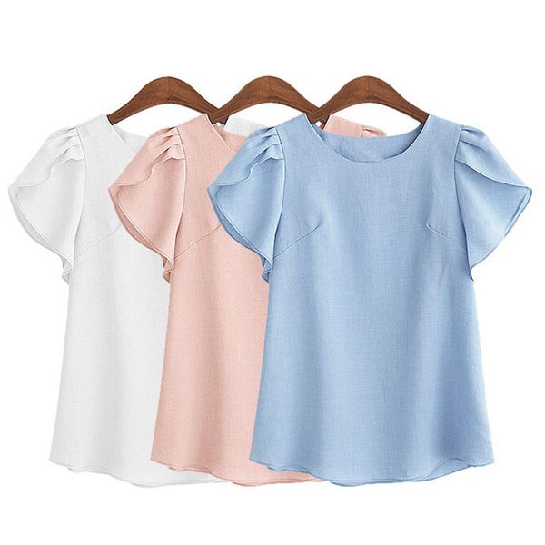 new summer women shirts o-neck womens blouse female short ruffle sleeve blouse plus size 5xl, White
new summer women shirts o-neck womens blouse female short ruffle sleeve blouse plus size 5xl, White