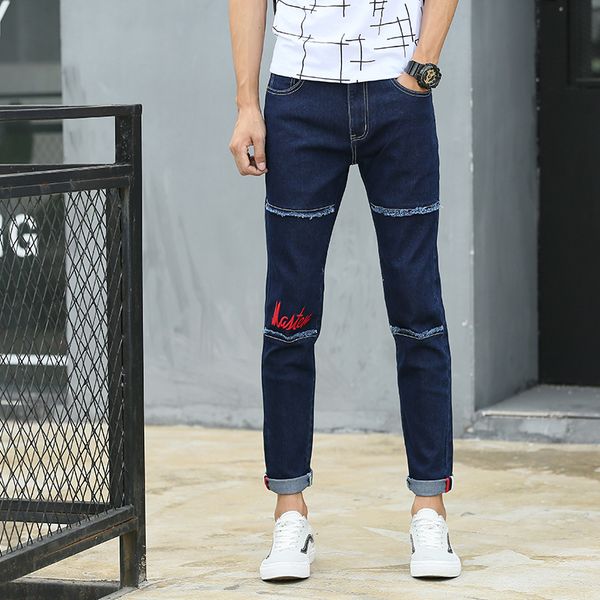cotton small stretch stitching men's jeans blue black 27 29 30 31 32 33 34 36 youth fashion casual embroidery man jeans trousers
cotton small stretch stitching men's jeans blue black 27 29 30 31 32 33 34 36 youth fashion casual embroidery man jeans trousers