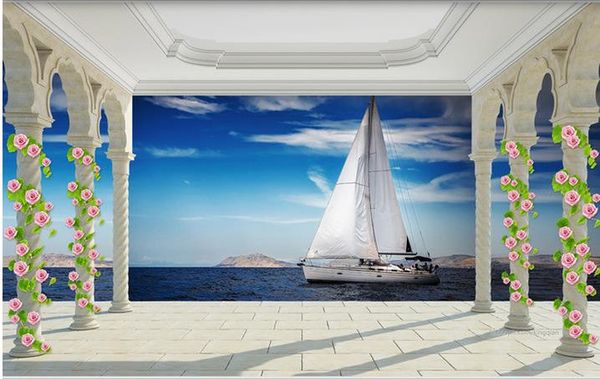 custom wall mural modern art painting mural wallpaper balcony sailing blue sea 3d tv background wall art mural for living roo
custom wall mural modern art painting mural wallpaper balcony sailing blue sea 3d tv background wall art mural for living roo