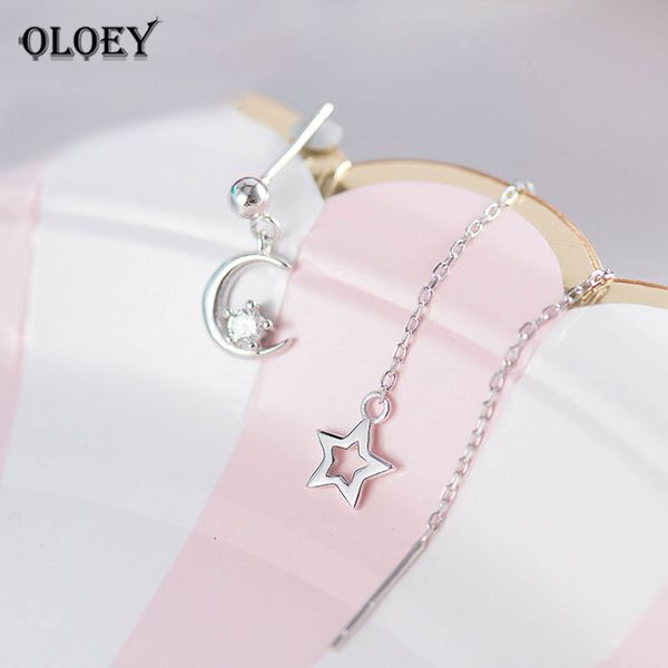 oloey 100% real 925 sterling silver earring korea moon star asymmetry drop earrings for women fine jewelry christmas gift yme225, Golden;silver
oloey 100% real 925 sterling silver earring korea moon star asymmetry drop earrings for women fine jewelry christmas gift yme225, Golden;silver