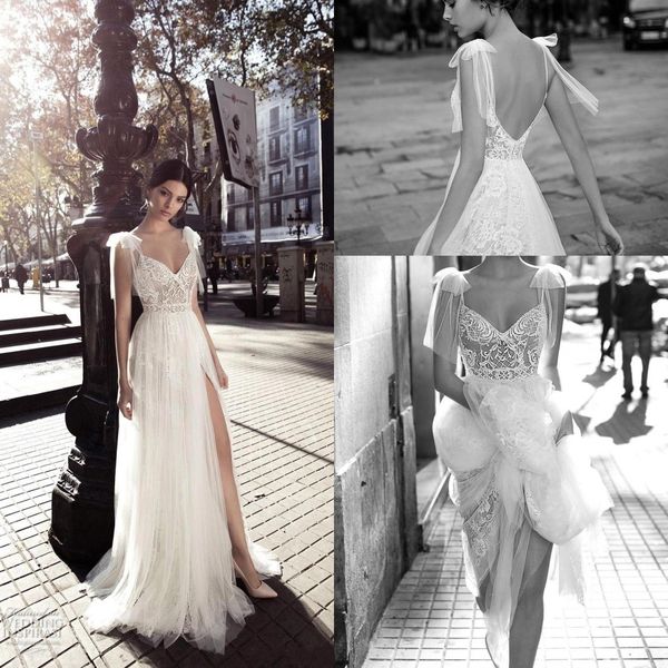 Backless Beach Slit Wedding Dresses 2018 Sweetheart Capped Sleeves Lace Vintage Boho Bridal Dress A Line Vintage Wedding Gown
Backless Beach Slit Wedding Dresses 2018 Sweetheart Capped Sleeves Lace Vintage Boho Bridal Dress A Line Vintage Wedding Gown