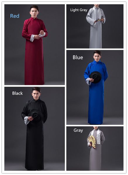 chinese folk dance men robe chinese traditional clothing male tang clothing teacher costume ancient costume with hat, Red
chinese folk dance men robe chinese traditional clothing male tang clothing teacher costume ancient costume with hat, Red