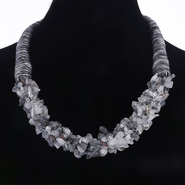 whole salecharming natural stone decoration chokers necklace for women exquisite hand-made rope necklace with buckle, Golden;silver 
whole salecharming natural stone decoration chokers necklace for women exquisite hand-made rope necklace with buckle, Golden;silver