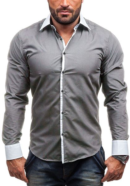 2018 men fashion autumn leisure shirts turn-down collar long sleeves solid color casual cotton blouse ing, White;black
2018 men fashion autumn leisure shirts turn-down collar long sleeves solid color casual cotton blouse ing, White;black