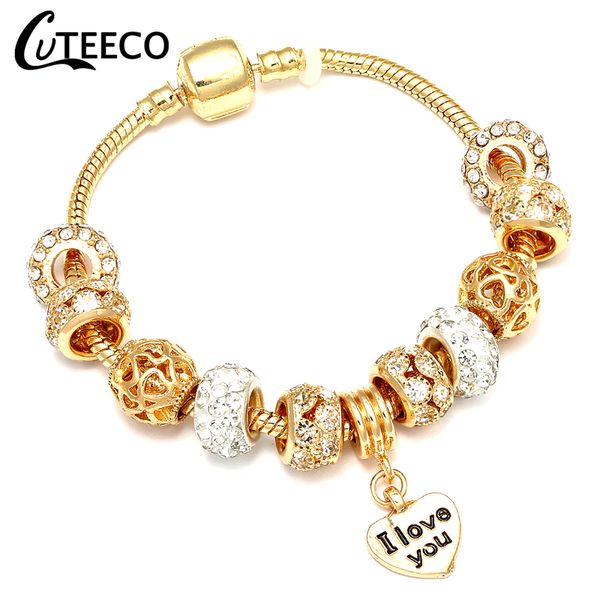 cuteeco romantic heart pendant charm bracelets with gold crystal beads bracelets for women wedding jewelry lovers gift, Golden;silver
cuteeco romantic heart pendant charm bracelets with gold crystal beads bracelets for women wedding jewelry lovers gift, Golden;silver