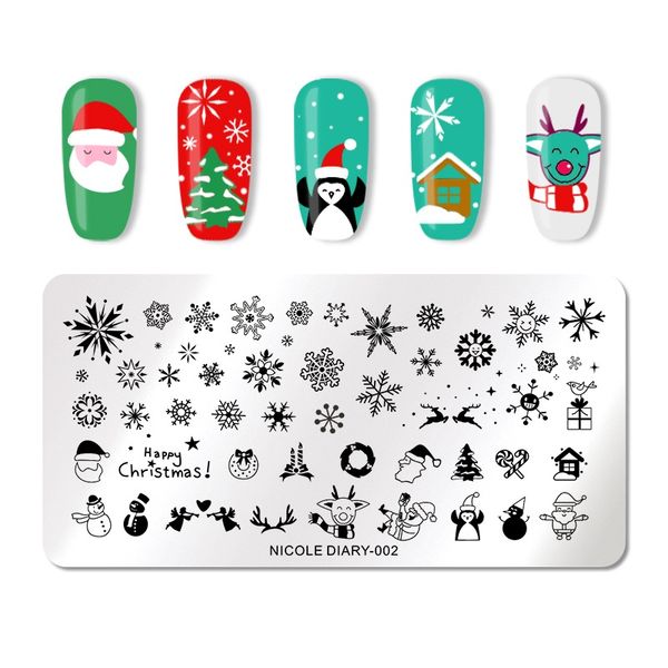 nicole diary nail stamping plate overprint christmas winter diy polish stamping nail art stamp templates stencils transfer, White
nicole diary nail stamping plate overprint christmas winter diy polish stamping nail art stamp templates stencils transfer, White