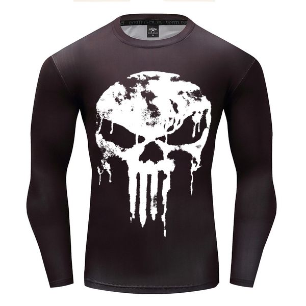 2018 long sleeve 3d t shirt men crossfit skull tshirt men fitness compression shirt, White;black
2018 long sleeve 3d t shirt men crossfit skull tshirt men fitness compression shirt, White;black