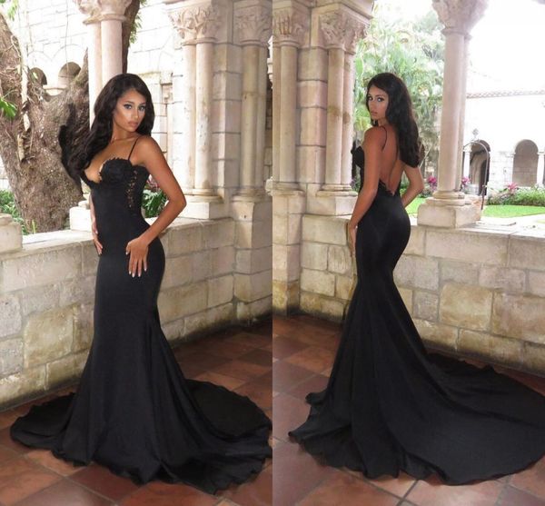 2019 new fashion vestidos de fiesta prom dresses spaghetti straps long lace applique floor lenth formal prom party gowns, Black
2019 new fashion vestidos de fiesta prom dresses spaghetti straps long lace applique floor lenth formal prom party gowns, Black