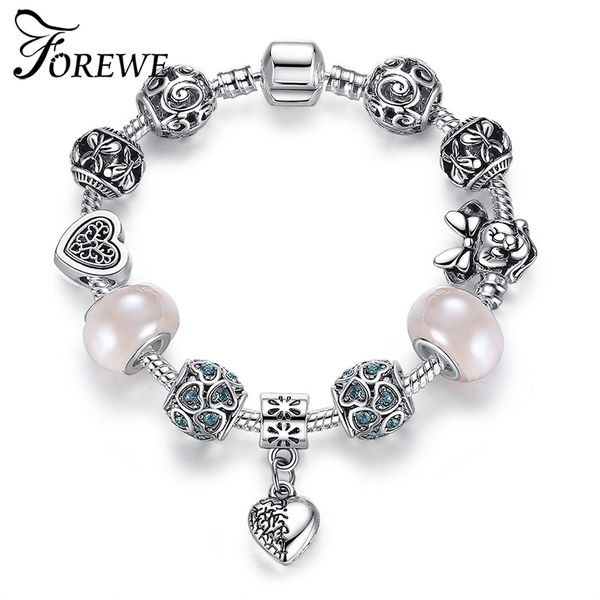 forewe unique 925 sier charm bracelets & bangles for women rhinestones heart female beads bracelet wedding jewelry gift, Golden;silver
forewe unique 925 sier charm bracelets & bangles for women rhinestones heart female beads bracelet wedding jewelry gift, Golden;silver