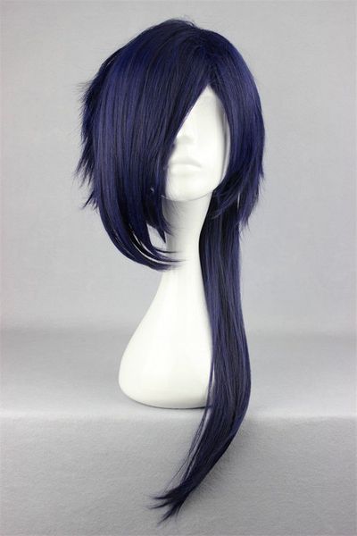 mid-length blue fashion male boy cosplay wig for dramatical murder koujaku, Black;brown
mid-length blue fashion male boy cosplay wig for dramatical murder koujaku, Black;brown