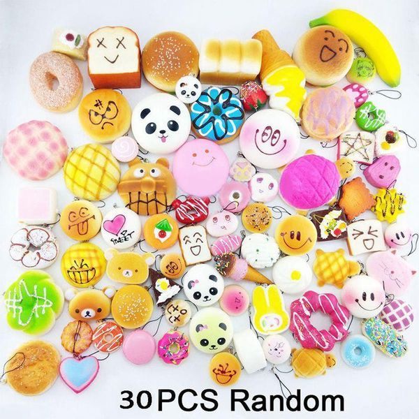Slow Rebound Cake Bread Simulation Bread 30pcs Random Mix PU Cute Cartoon Pendant Food Squishy Super Kid Toy Relief Decompression Toys 
Slow Rebound Cake Bread Simulation Bread 30pcs Random Mix PU Cute Cartoon Pendant Food Squishy Super Kid Toy Relief Decompression Toys