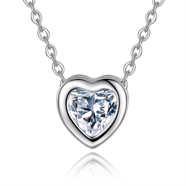 pendant + matching chain) fashion hearts and arrows pendant new heart shaped zircon necklace simple korean style, Silver
pendant + matching chain) fashion hearts and arrows pendant new heart shaped zircon necklace simple korean style, Silver