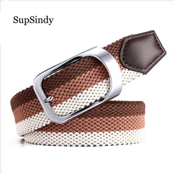 supsindy new fashion men women's canvas belt metal pin buckle woven stretch belts for men jeans elastic belt, Black;brown
supsindy new fashion men women's canvas belt metal pin buckle woven stretch belts for men jeans elastic belt, Black;brown