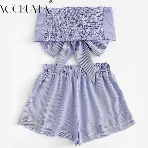 voobuyla 2018 new women summer 2 two piece set bra tie bow suits stripe crop with shorts fashion femme casual sets, White
voobuyla 2018 new women summer 2 two piece set bra tie bow suits stripe crop with shorts fashion femme casual sets, White