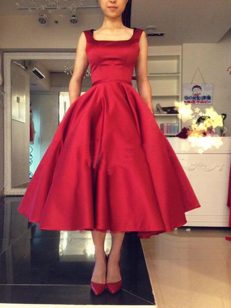 big bow back dark red prom dresses backless square neck a line satin ankle length vintage formal evening dress party gowns custom made, Black
big bow back dark red prom dresses backless square neck a line satin ankle length vintage formal evening dress party gowns custom made, Black