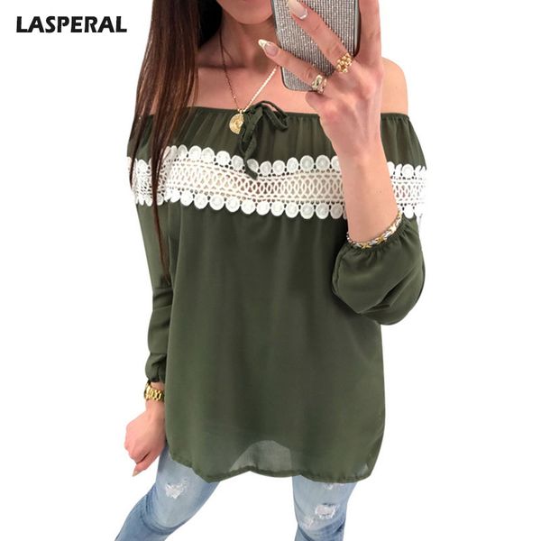 lasperal chiffon hollow out slash neck blouse women fashion long sleeve shirts female 2018 patchwork loose blusas plus size 3xl, White
lasperal chiffon hollow out slash neck blouse women fashion long sleeve shirts female 2018 patchwork loose blusas plus size 3xl, White