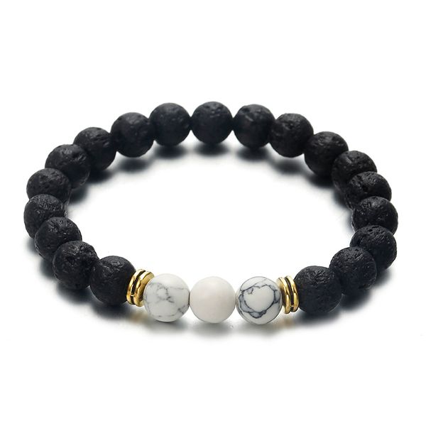 vintage black white stone beaded bracelet women men simple classical lava stone strand handmade wristband boho elastic pulseras
vintage black white stone beaded bracelet women men simple classical lava stone strand handmade wristband boho elastic pulseras